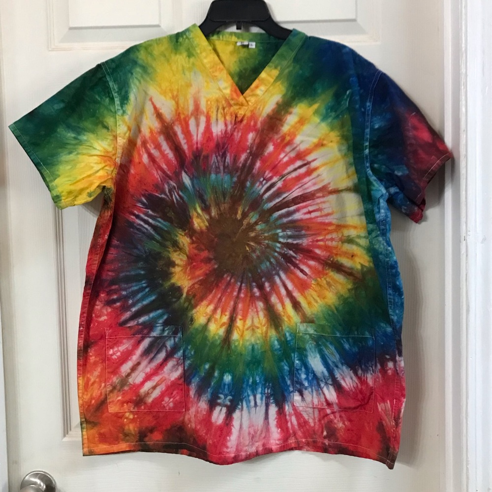 Handmade Tue Dye Scrub Top